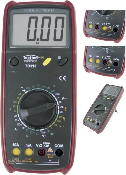 Immagine prodotto Testboy Multimetro portatile digitale TB 313 (CAT III 600V)