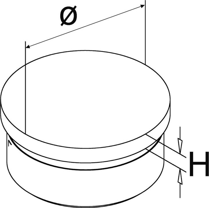 Actual product image G-Fittings End caps for tube termination on handrail and footrail (Zinc die-cast)