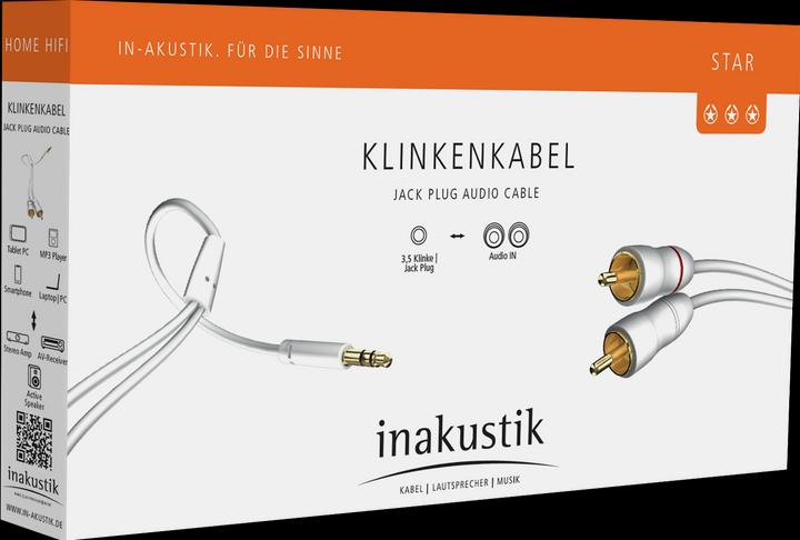 Actual product image Inakustik STAR stereo jack - 2x RCA (10 m, 3.5mm jack (AUX), Cinch)