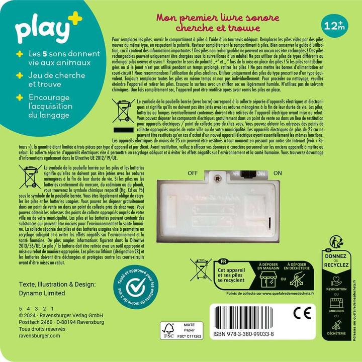 Image du produit Ravensburger Livre sonore animaux (Français)