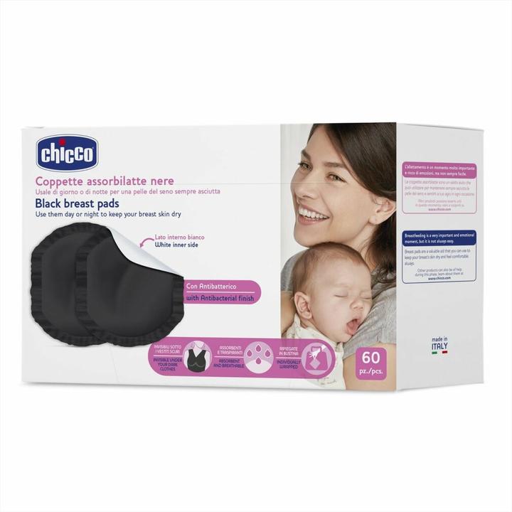 Actual product image Chicco Breast pads nursing pads antibacterial 60 pieces (60 x)