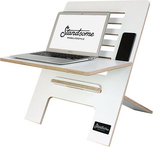 Immagine prodotto Standsome Rialzo da scrivania SLIM, alt. x largh. x prof. 570 x 500 x 490 mm, bianco.