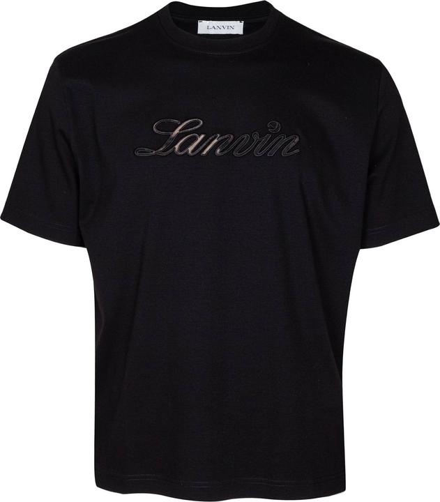 Actual product image Lanvin denim t-shirt with embroidered logo (L)