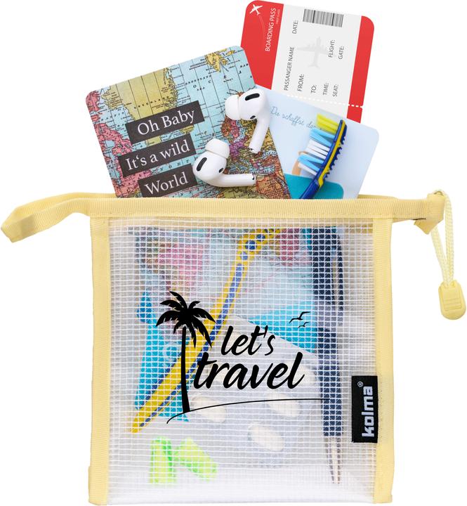 Actual product image Kolma Mesh Bag crème "let's travel" (Case)