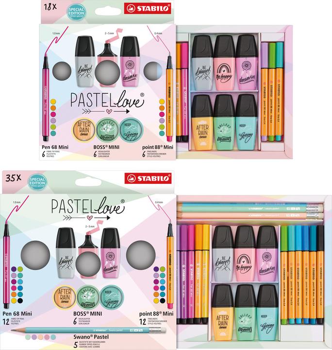 Produktbild STABILO Mini World Pastellove (Mehrfarbig, 1 mm, 18 x)