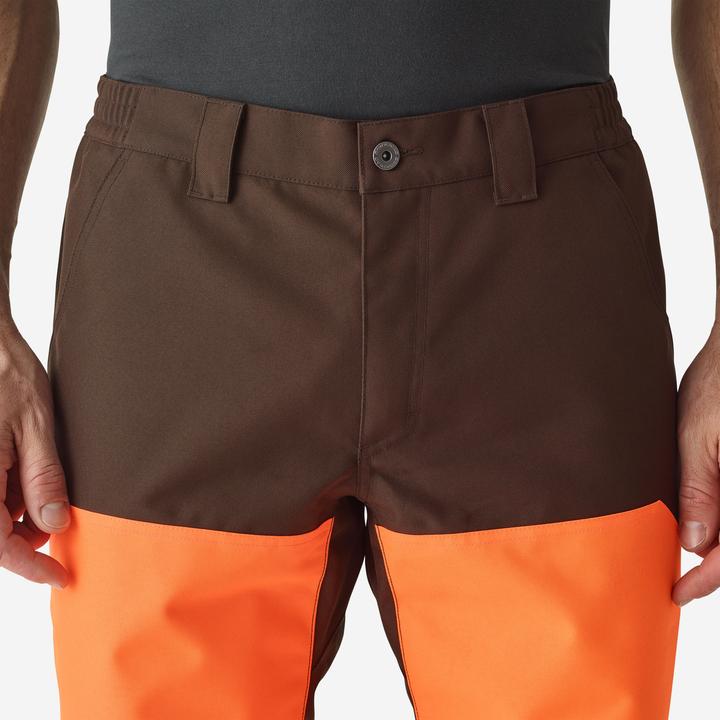 Image du produit Solognac Pantalon de pluie de chasse Renfort 500 orange/marron (L)