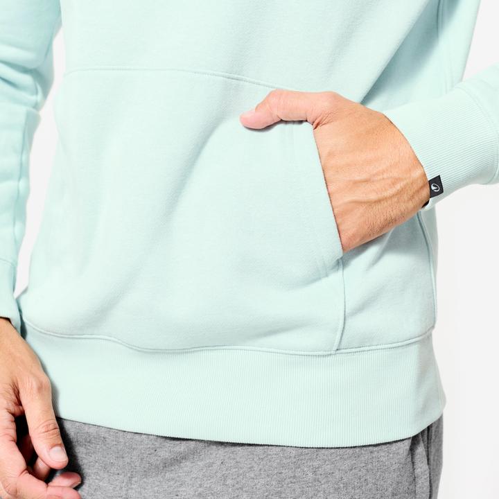 Immagine prodotto Domyos Hoodie Herren warm Baumwollgewebe - blaugrün (L)