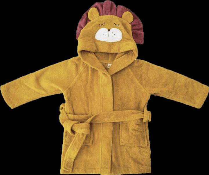 Image du produit Kikadu Peignoir Lion jaune moutarde T. 4-5 (GOTS)