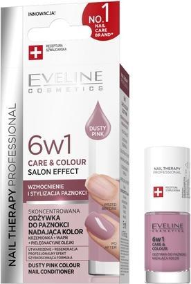 Eveline Nail Therapy 6w1 Care & Colour skoncentrowana odżywka do paznokci Dusty Pink 5ml (5 ml)