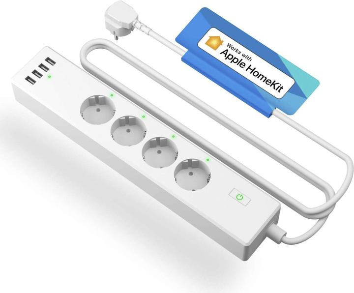 Actual product image Meross Smart Wi-Fi Surge Protector (8 x, Nema-5, USB, 1.80 m)