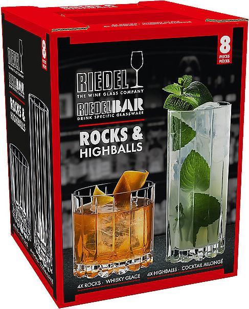 Image du produit Riedel Verrerie spécifique aux boissons ROCKS & HIGHBAS (8 x, Verres à long drink)