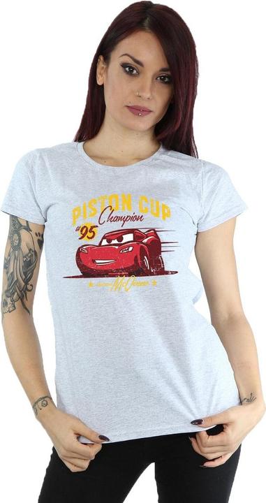 Actual product image Disney Womens/Ladies Cars Piston Cup Champion Cotton T-Shirt (S)