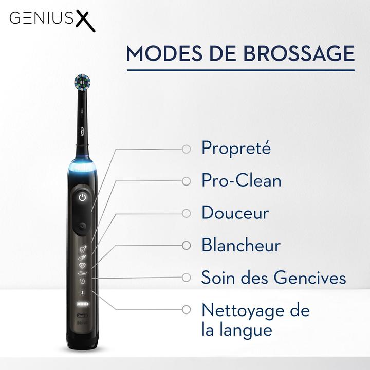 Image du produit Oral-B Brosse à dents électrique Genius X Black (Brosse à dents oscillo-rotative)