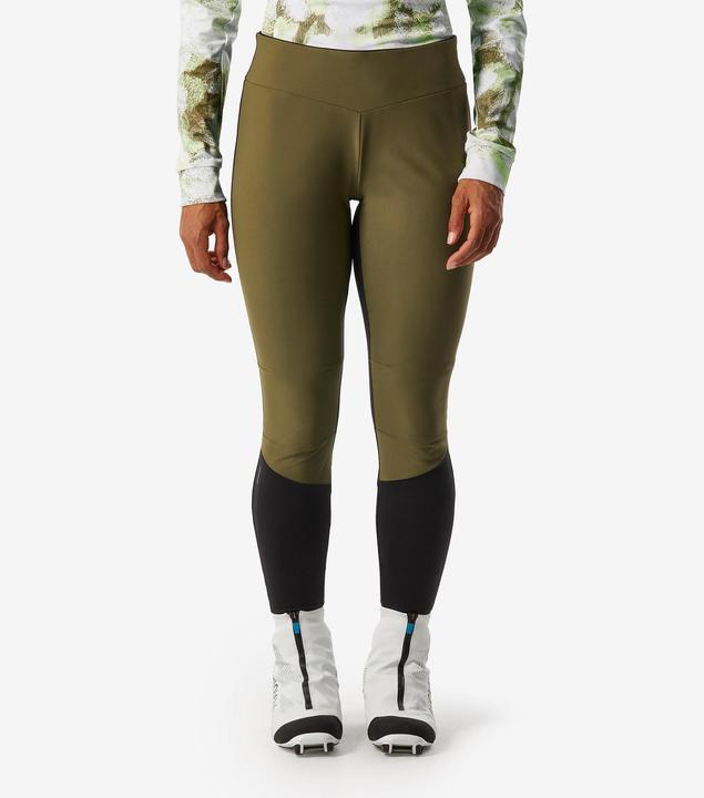 Produktbild Wedze Langlaufhose Tights winddicht Damen, 500 khaki (W28/L31)
