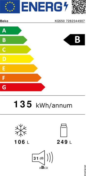 Energy Label Beko KG550 (355 l)