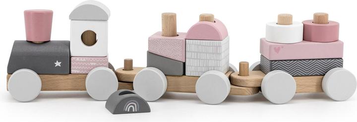 Actual product image Label Label Eisenbahn aus Holz - Pink