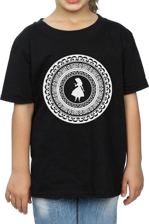 Immagine prodotto Disney T-shirt da ragazza con cerchio di Alice nel Paese delle Meraviglie in cotone (128)