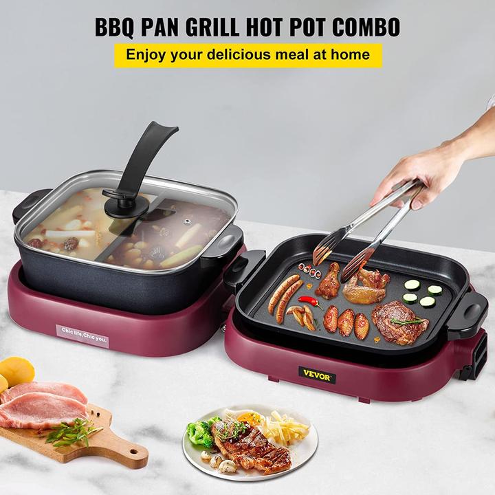 Produktbild Vevor 2 in 1 Elektro-Hot-Pot-Grill