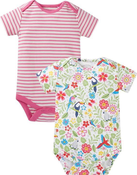 Frugi Baby Body 2er Pack Tropical Birds