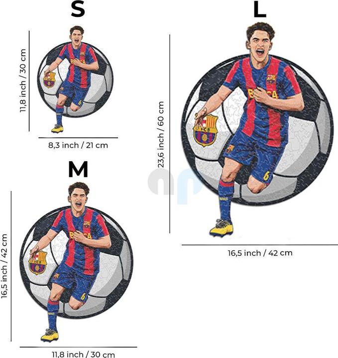Image du produit Iconic FC Barcelone - Gavi - Puzzle en Bois Taille L (500 Pièces) (500 pièces)