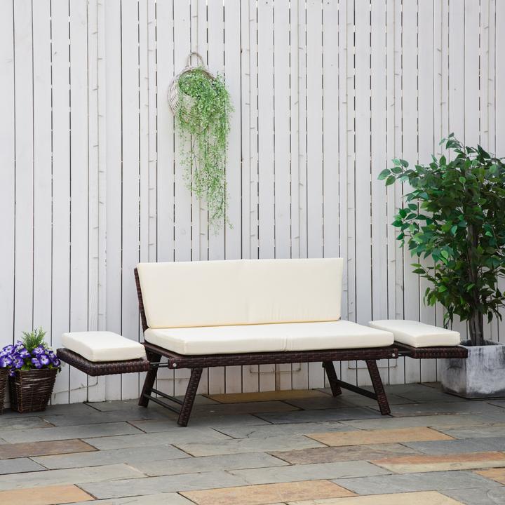 Produktbild Outsunny Gartensofa mit klappbaren Armlehnen