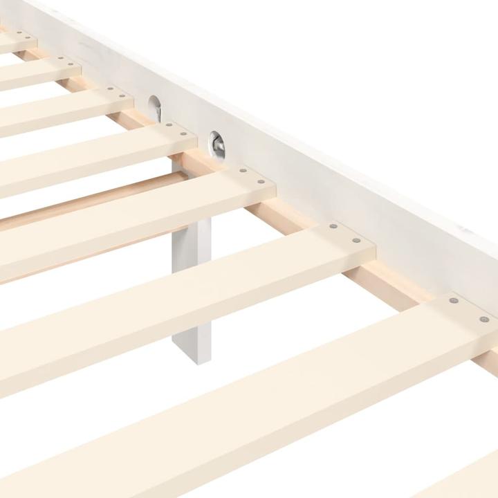 Produktbild VidaXL Massivholzbett mit Kopfteil Weiss 4FT Small Double (120 x 190 cm)