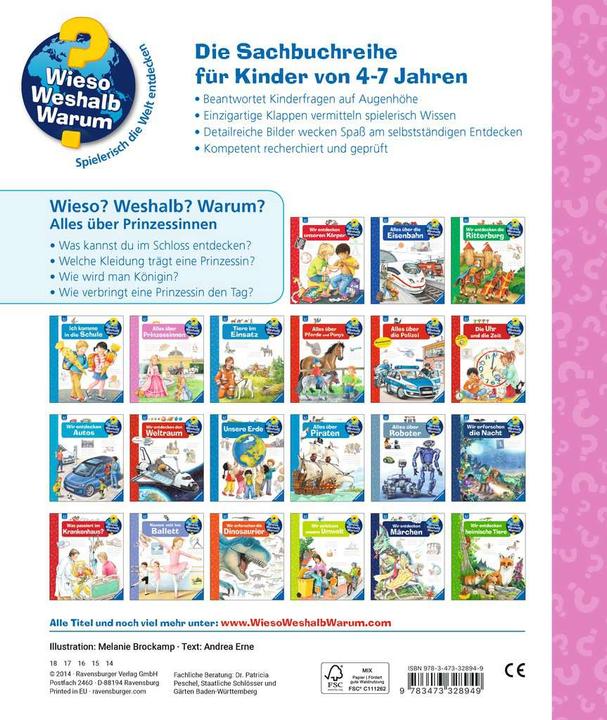 Immagine prodotto Ravensburger Alles über Prinzessinnen (Tedesco, Andrea Erne, Melanie Brockamp, 2014)