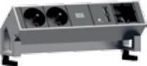 Actual product image Bachmann DESK2 - 2xSchuko, 1xUSB & (2 x, CEE 7/3, CEE 7/16, 0.20 m)