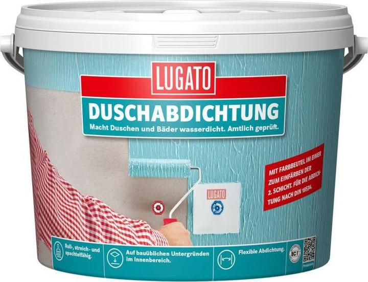 Image du produit Lugato Mastic de douche 4 kg pour (4 kg, Revêtement en latex vert menthe)