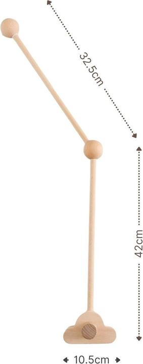 Produktbild Hermex Mobile Halterung Babybett Wolken Glockenhalter Spieluhr Arm