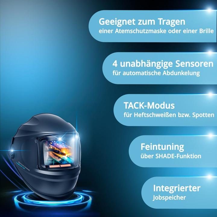 Produktbild Stahlwerk Schweisshelm RAPTOR 3-in-1 Automatik-Schweissermaske mit LED-Licht