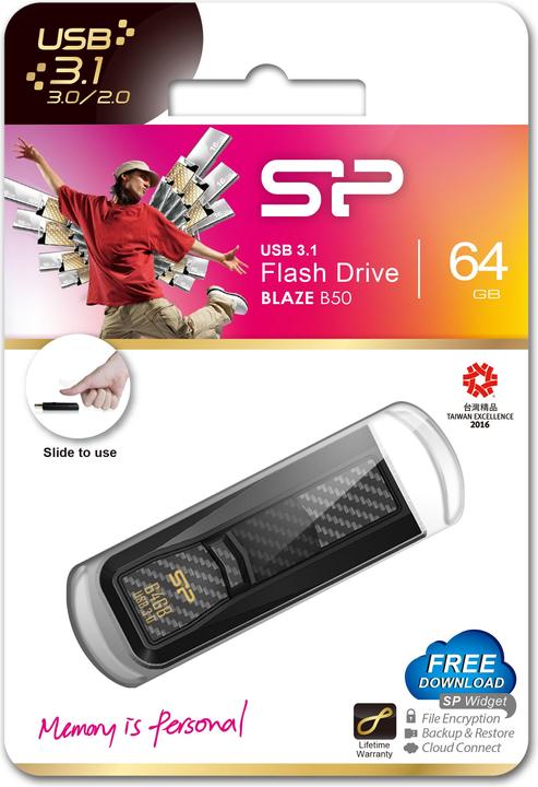 Actual product image Silicon Power Blaze B50 (64 GB, USB-A, USB 3.0)