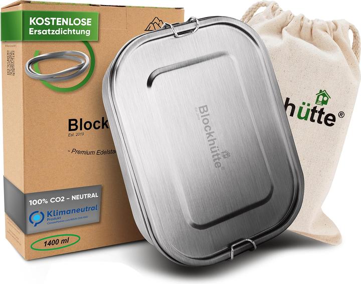 Actual product image Blockhütte Premium Stainless Steel Lunch Box 1400ml