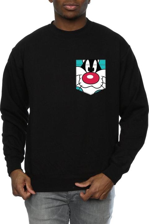 Produktbild Looney Tunes Sylvester Face Faux Pocket Sweatshirt (XL)