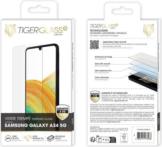 Produktbild Tiger Glas-Folie Recycelt (1 Stück, Samsung Galaxy A34 5G)