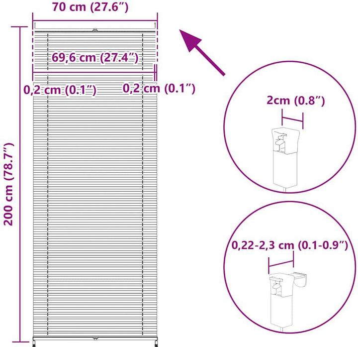 Produktbild VidaXL Eward (70 x 200 cm)
