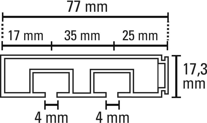 Immagine prodotto Gardinia Set di binari per tende GK2