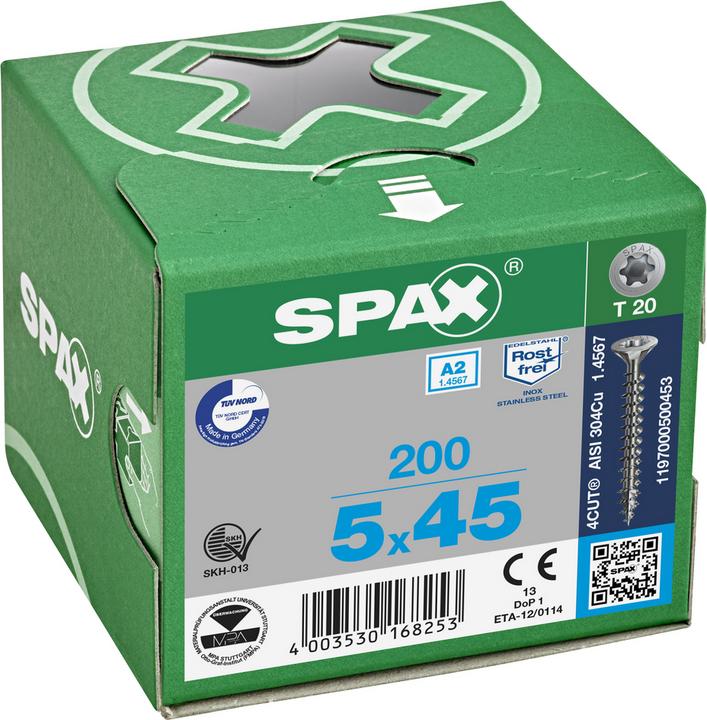 Produktbild Spax Spanplattenschrauben A2 (200 Schrauben pro Stück)