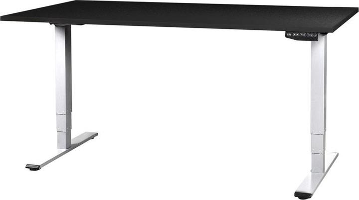 Contini höhenverstellbarer Bürotisch 180 x 80 cm schwarz / Gestell weiss