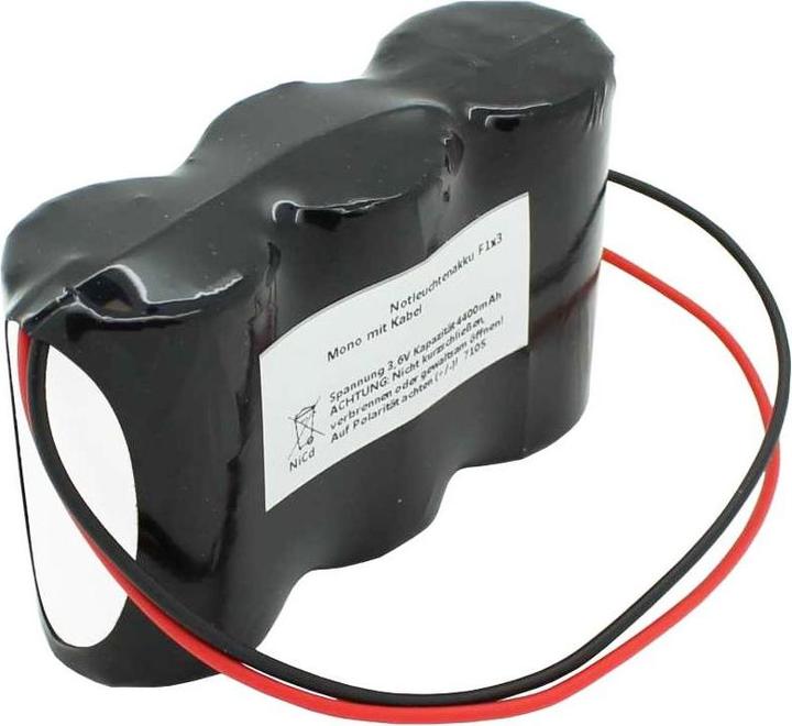 AccuCell Akku GAZ 5161000309, für Notleuchten (1 Stk., 4500 mAh, Ladegerät inkl. Akku)