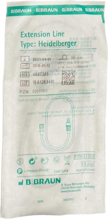 Image du produit B.Braun B. Braun Extension Line Type Heidelberger 30cm Luer Lock 100 pces