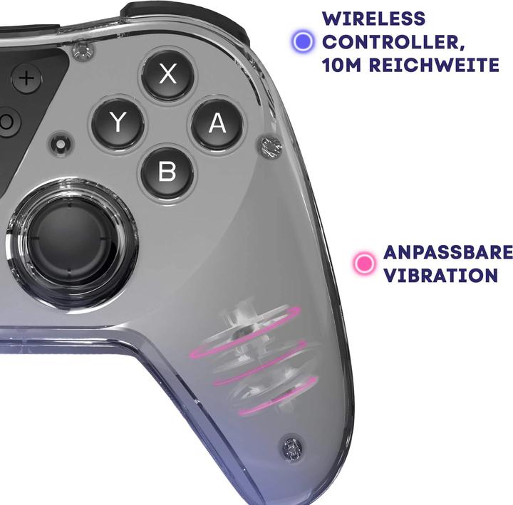 Produktbild Oniverse Nintendo Switch Astralite Controller Wireless Smoked Black inkl. Charging Station (Android, iOS, Switch, PC, Switch Lite, Switch OLED)
