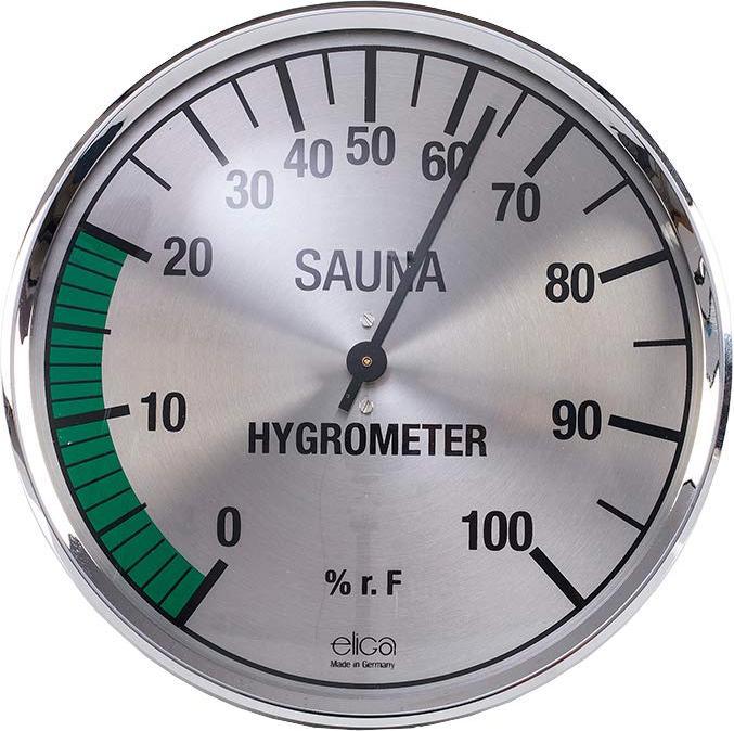 Eliga Hygrometer silberfarben 135 mm