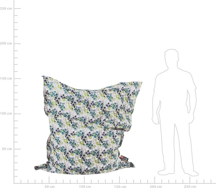 Produktbild Beliani Sitzsack mit Innensack für In- und Outdoor 140 x 180 cm Pflanzen-Design FUZZY