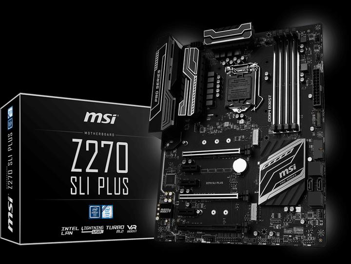 Actual product image MSI Z270 Sli Plus (LGA 1151, Intel Z270, ATX)