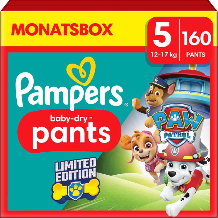 Pampers Baby-Dry Pants Paw Patrol (Gr. 5, Monatsbox, 160 Stück)