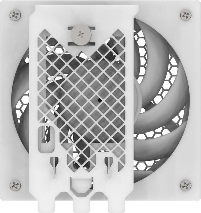 Image du produit Silverstone SST-FDP02W - Support adaptateur de ventilateur externe, ventilateur 120mm inclus, blanc (127 mm, 1 x)