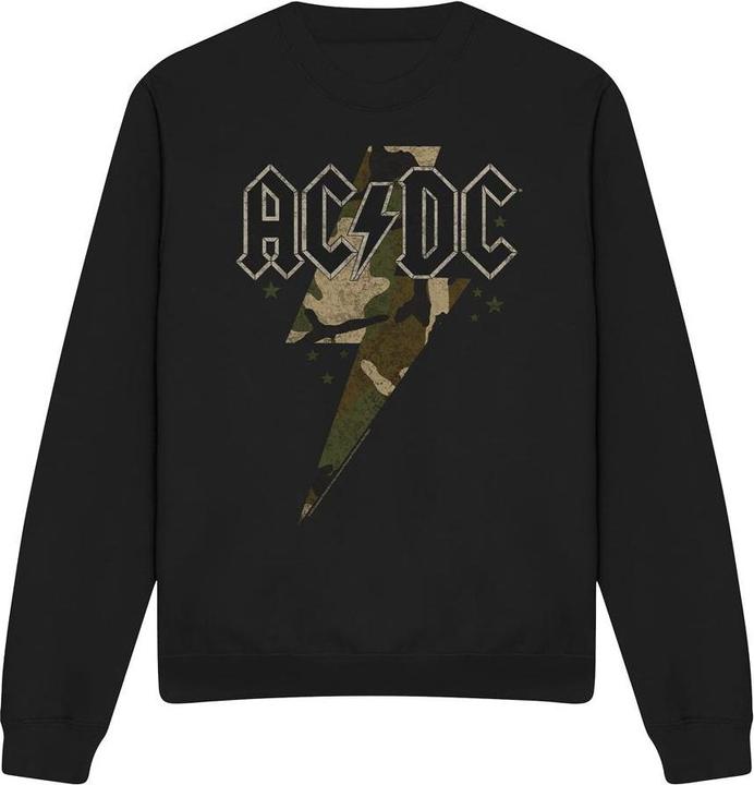Actual product image AC/DC Unisex Adult Camo Bolt Sweatshirt (L)