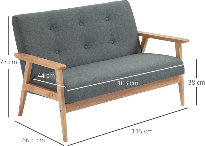 Image du produit Homcom Canapé double (2 places)