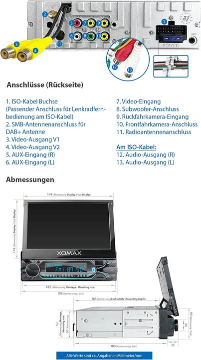 Produktbild Xomax XM-V748D Autoradio